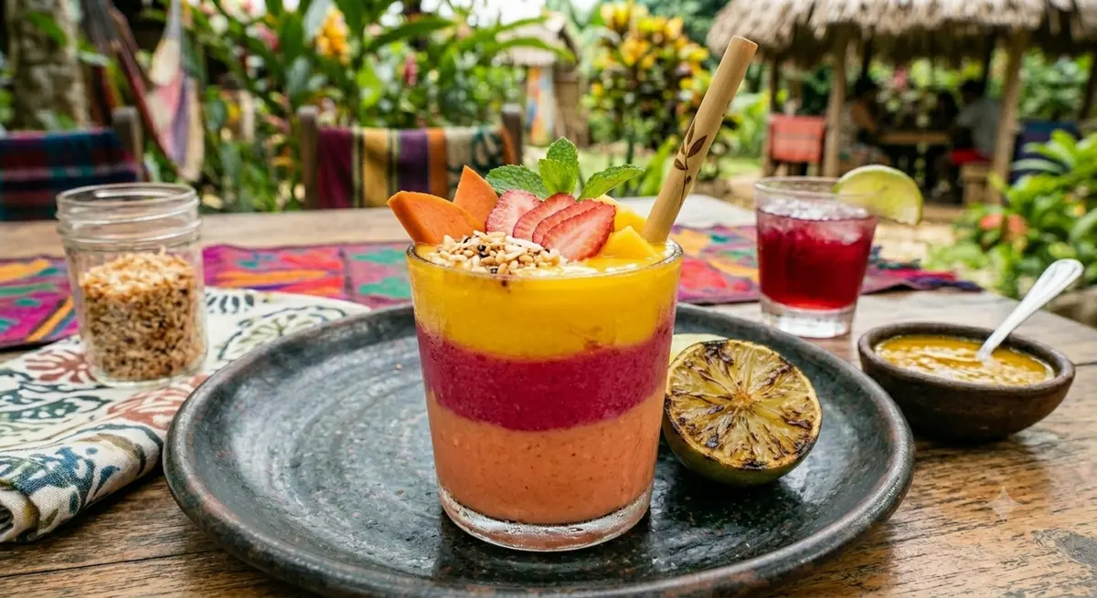 Mamey, Strawberry & Mango Smoothie